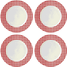 Lenox 897165 Gingham Red Dinner Plates