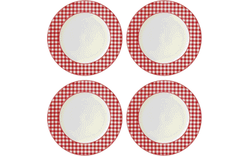 Lenox 897165 Gingham Red Dinner Plates