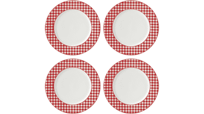 Lenox 897165 Gingham Red Dinner Plates