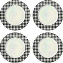 Lenox Gingham Black Dinnerware Set