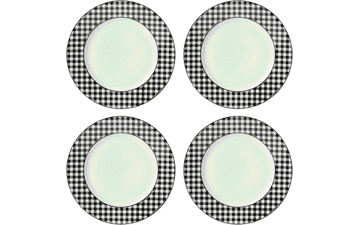 Lenox Gingham Black Dinnerware Set