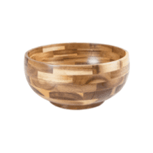 Lipper Acacia Round Serving Bowl