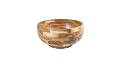 Lipper Acacia Round Serving Bowl