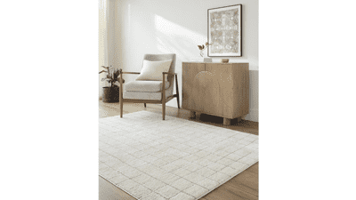 Livabliss PNW Minimalist Grid Rug