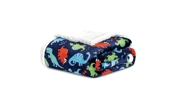 Luxury Dino Sherpa Throw Blanket