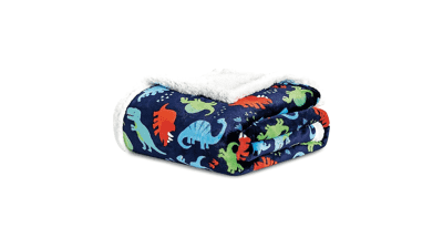 Luxury Dino Sherpa Throw Blanket