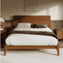 Merax Queen Bamboo Bed Frame