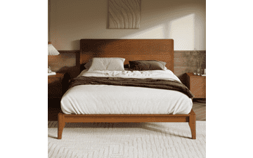 Merax Queen Bamboo Bed Frame