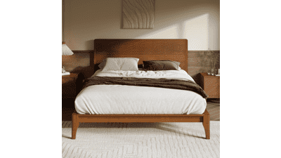 Merax Queen Bamboo Bed Frame