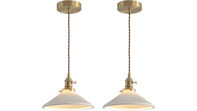 Modern Brass Pendant Light 2-Pack
