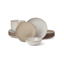 Oneida 18-Piece Organic Oatmeal Dinnerware Set