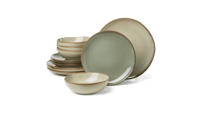 Oneida 897205 Organic Shades 12-Piece Dinnerware