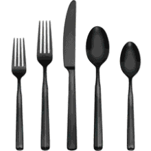Oneida Ryder Satin Black Flatware Set