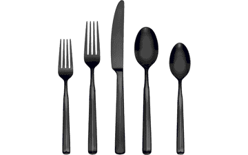 Oneida Ryder Satin Black Flatware Set
