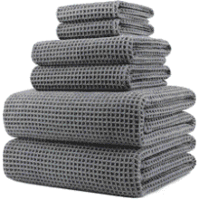POLYTE 430 GSM Microfiber Bath Towel Set