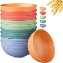 Quatish 10 Pack Unbreakable Cereal Bowls