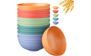 Quatish 10 Pack Unbreakable Cereal Bowls