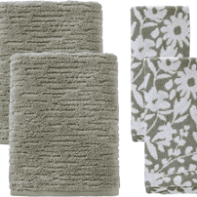 SKL Home CloudSoft 4-Piece Cotton Towel Set