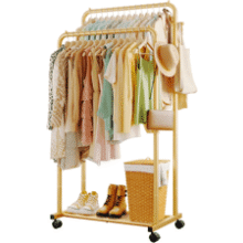 Sakugi Double Rod Clothes Rack