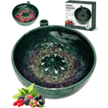 Self-Spinning Berry Washing Bowl