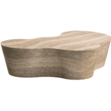 Slab Faux Travertine Coffee Table