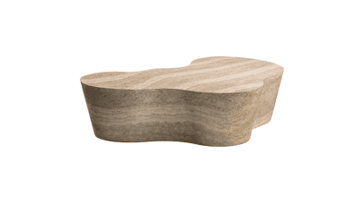 Slab Faux Travertine Coffee Table