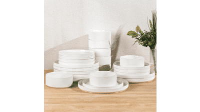 TheTerra 24-Piece Ceramic Dinnerware Set