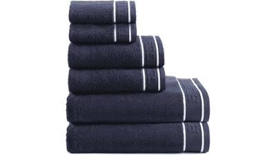 Tommy Hilfiger 6-Piece Ultra-Soft Cotton Towels