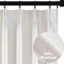 Topfinel 120" Faux Linen Blackout Curtains