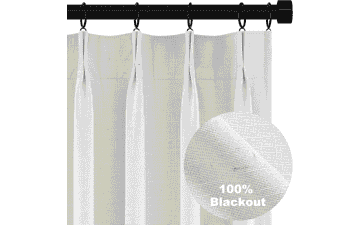 Topfinel 120" Faux Linen Blackout Curtains