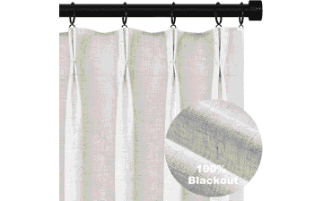 Topfinel 120" Faux Linen Blackout Curtains