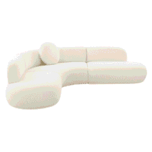 Tov Furniture Broohah Cream Boucle Sectional