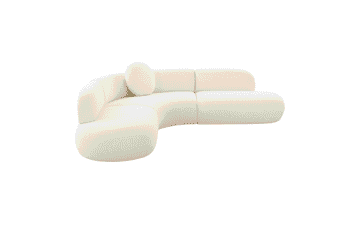 Tov Furniture Broohah Cream Boucle Sectional