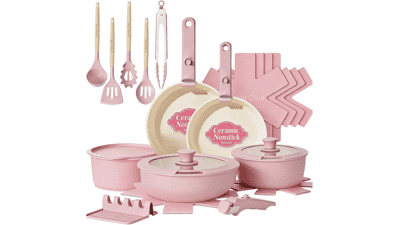 Umite 21-Piece Nonstick Ceramic Cookware Set