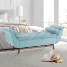 Velvet Storage Bench for Bedroom