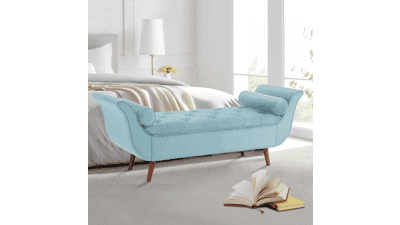 Velvet Storage Bench for Bedroom