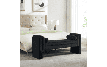 Velvet Upholstered Bench for Bedroom