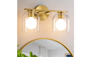 WOSHITU 14.2" Gold Bathroom Vanity Light