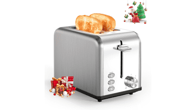 YSSOA 2-Slice Stainless Steel Toaster