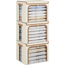 Yecaye 3-Pack Clothes Storage Bins