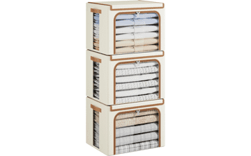 Yecaye 3-Pack Clothes Storage Bins