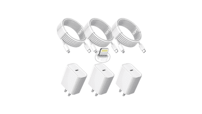 10FT iPhone Fast Charger 3-Pack