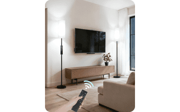 2-Pack Dimmable Floor Lamps with Remote & Foot Switch