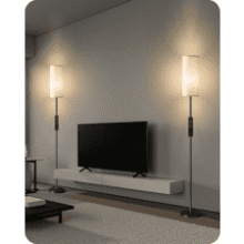 2-Pack Dimmable Floor Lamps with Remote & Foot Switch, 10W LED, 900LM