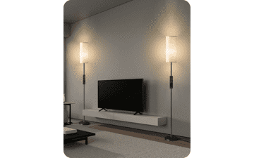 2-Pack Dimmable Floor Lamps with Remote & Foot Switch, 10W LED, 900LM