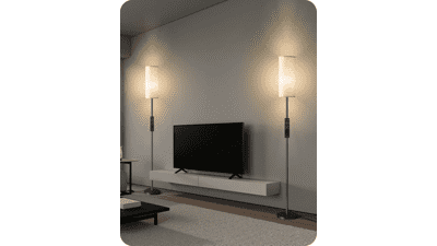 2-Pack Dimmable Floor Lamps with Remote & Foot Switch, 10W LED, 900LM