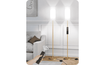 2-Pack Dimmable Floor Lamps with Remote & Foot Switch