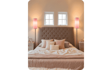 2-Pack Dimmable Pink Floor Lamps