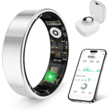 2026 Smart Ring Health Tracker – IP68 Waterproof, Long Battery, No Subscription