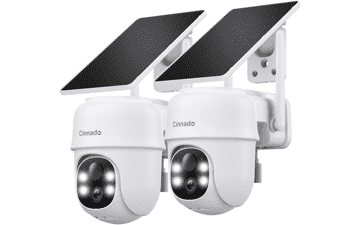 2K Solar Outdoor Security Camera 360° AI Detection (2 Pack)